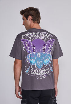 Polera Hombre Mariposa Gris Sioux